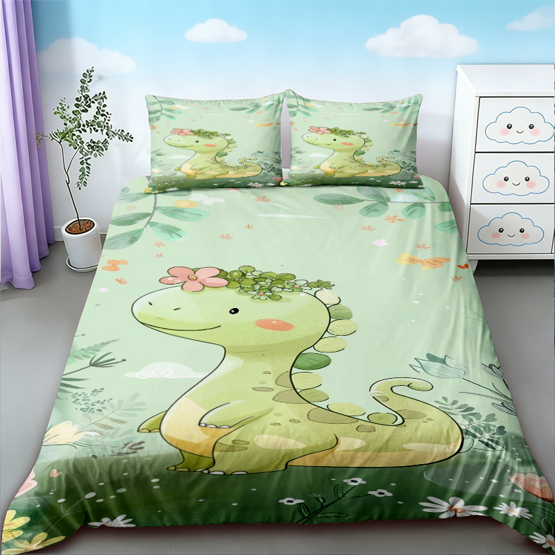 Bedding - Nevresim Sevimli Dinozor Kral Kraliçe Kawaii