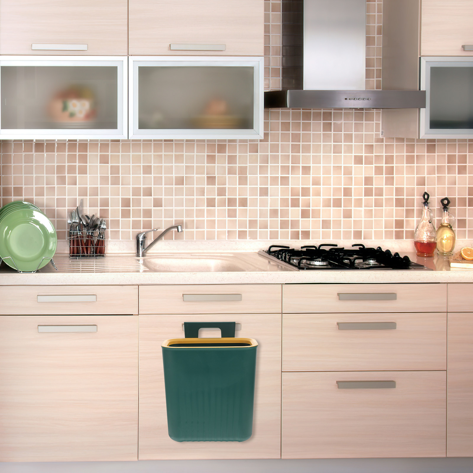 Kitchen - Dolaba Asılabilen Çöp Kutusu, Plastik Mutfak