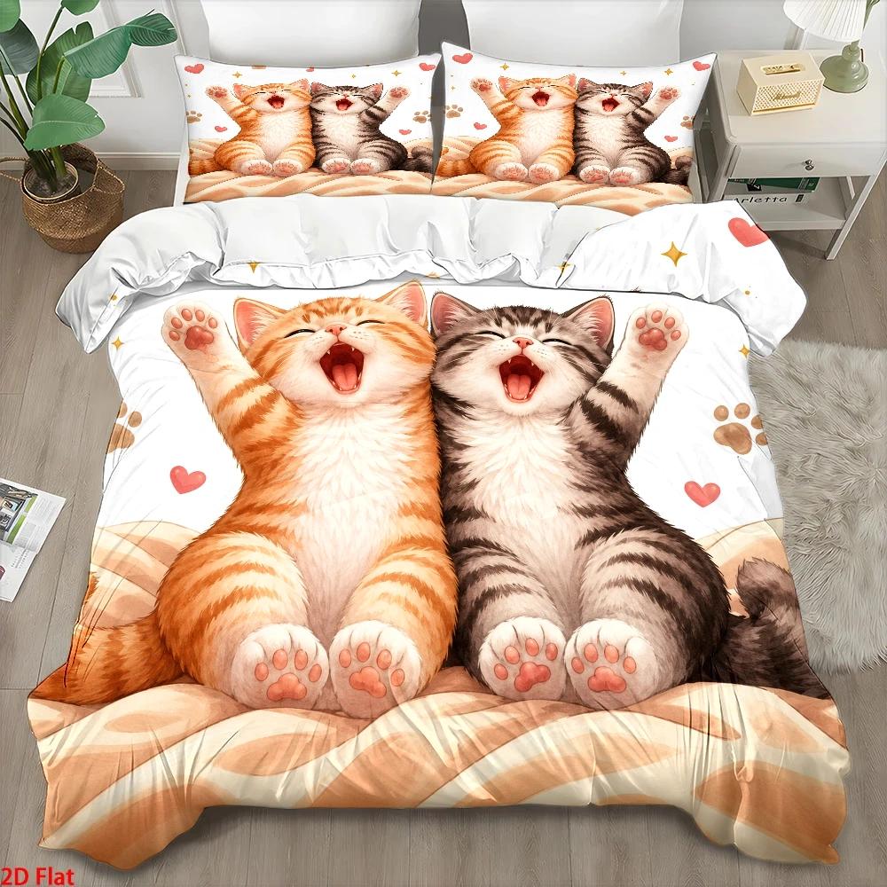 3 Parça Sevimli Kedi Desenli N - Duvet Cover Sets With Zipper incelemesi ve fiyatı