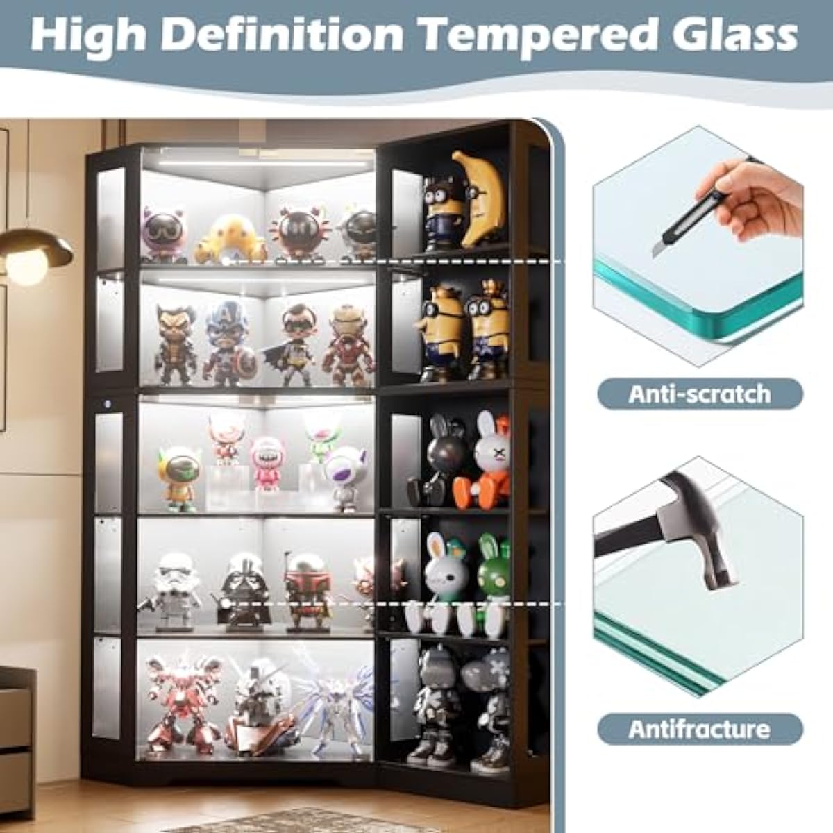 Temperli Cam Kapılı Vitrin, Ay - Lighting incelemesi ve fiyatı