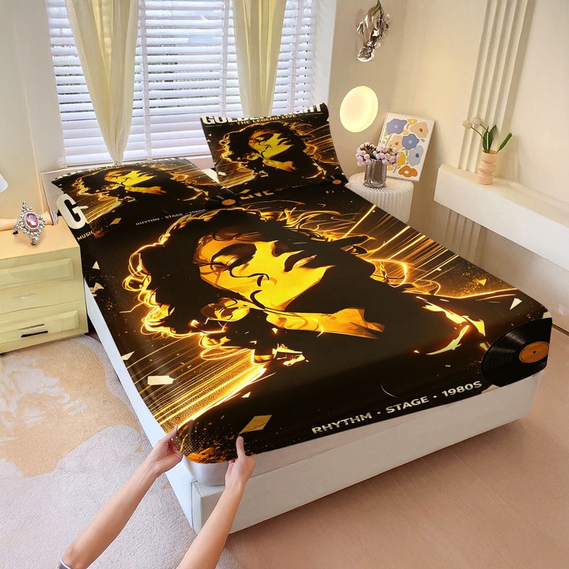 Pop İkonu Michael Jackson Bask - Fitted Bed Sheets Deep Pocket incelemesi ve fiyatı
