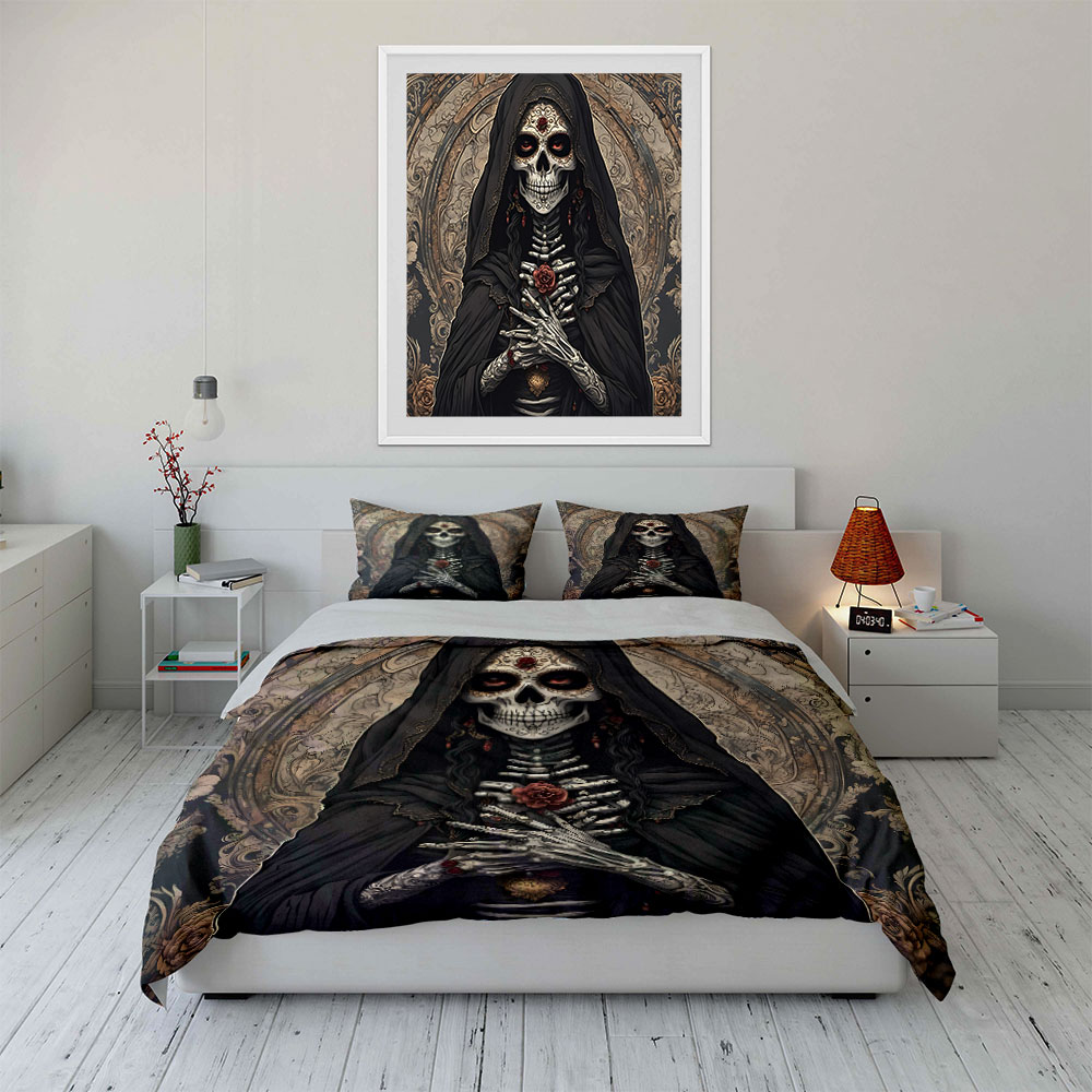 Koyu Ölüm Azizi ve Gül Desenli - Duvet Cover Sets With Zipper incelemesi ve fiyatı